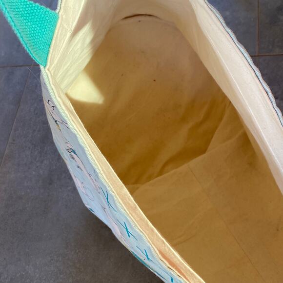 Danica Studio Extra Large! 20"T x 15"W Lama Print Canvas Tote Bag PRISTINE!! - Picture 4 of 8